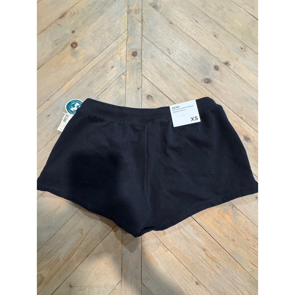Aeropostale Cloud Soft Low Rise Fleece Shorts Black XS New